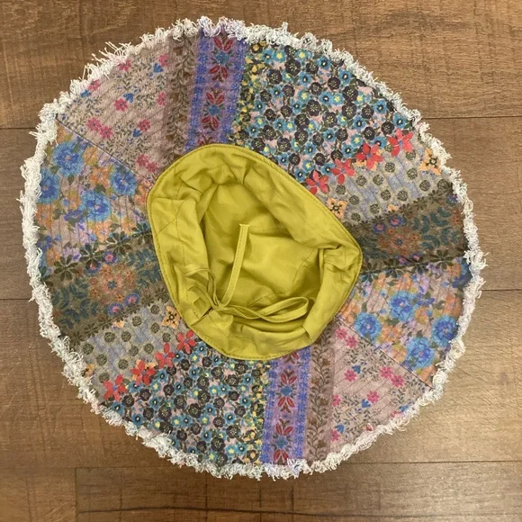 NATURAL LIFE Sandy Days Bucket Hat Watercolor Patchwork Sunny Day Boho Festival - Picture 8 of 14